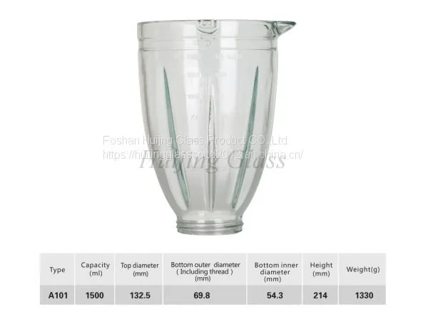 (A101)blender Jar in Quality Well in Design Glass Jar Food Processor
