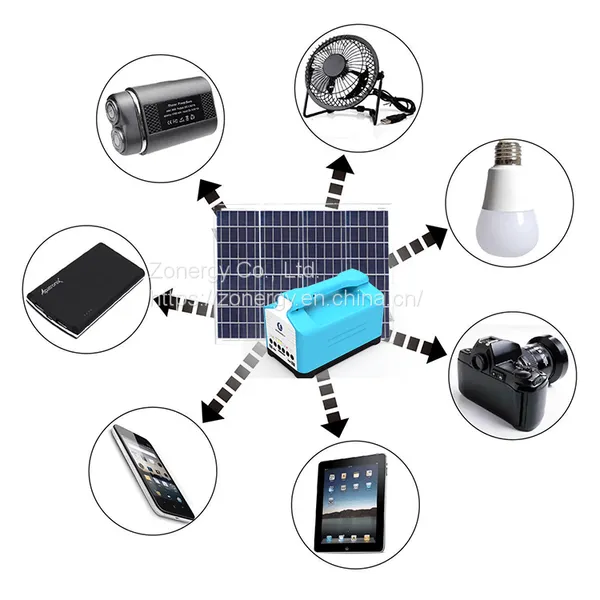 Portable Mini Large Capacity Solar 100w PV 4 Light Bulbs Energy Storage System photo-2