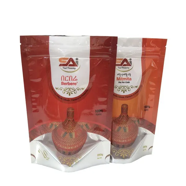 High Quality Digital Printing Clear Window Plastic Bag for Spices Chili Powder Packaging Bag photo-3