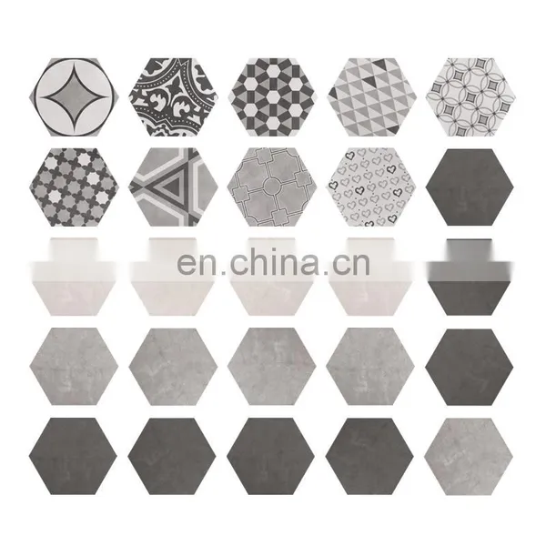 American Retro Hexagonal Balcony Kitchen Non-slip Hexagonal Small Tiles photo-5