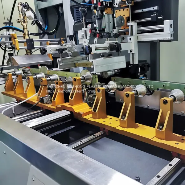 Automatic Servo Cylindrical Round Oval Flat Bottle UV Screen Printing Printer Plastic Glass Botte Jar Packaging Machine photo-2