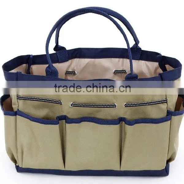 Grey Canvas Ladies Garden Tool Organizer Bag,OEM Logo Garden Tools Carry Bag,custom Made Garden Tool Bags photo-2
