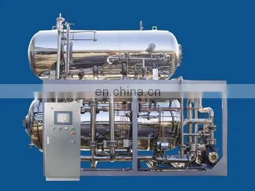 Pressure Vessels Horizontal Hot Water Spray Types Retort Sterilizer for Glass Bottle photo-5