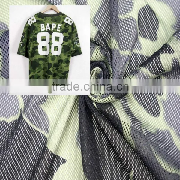 Breathable Tricot Camouflage Printed Mesh Fabric photo-2