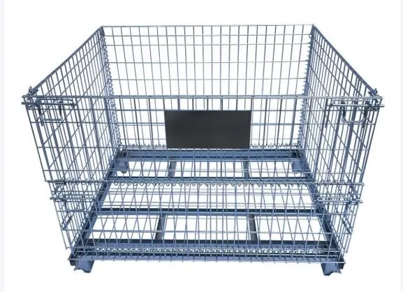 Storage Storage Metal Foldable Pallet Steel Wire Mesh Warehouse Cage Stillage photo-4