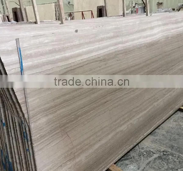 Good Price Natural Polished White Wooden Vein Marble Tiles photo-5