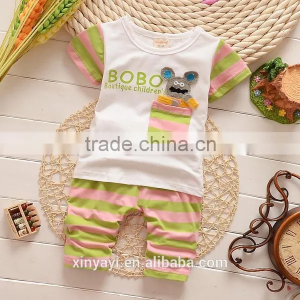2015 Summer Shorts Leisure Suit Cute Baby Wear t Shirt and Pant China Supplier photo-2