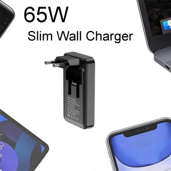20W/45W/65W Portable USB Wall Charger Type C Charging PD Charger Card Thin Charger photo-4