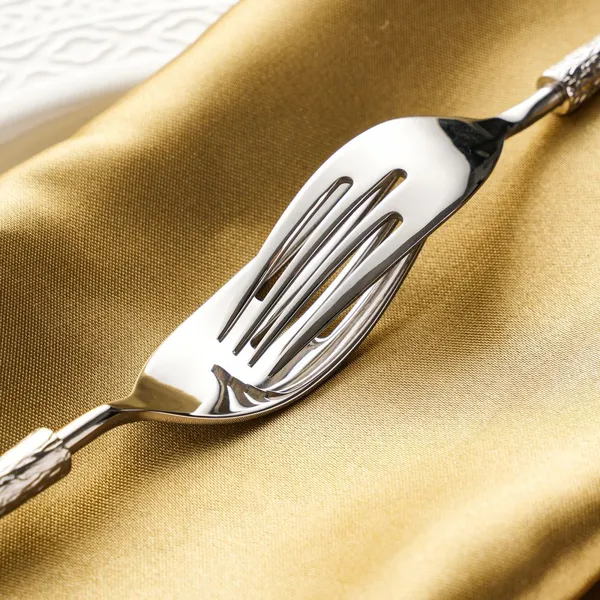 Ins Vintage Mirror 304 Stainless Steel Bark Texture Knife, Fork, Spoon, Western Food Spoon, Steak Knife, Fork, Dessert Spoon photo-4