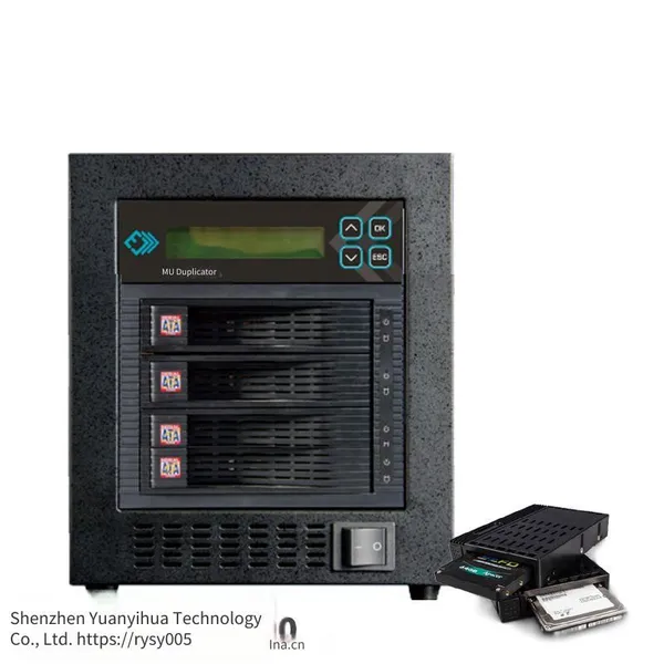 original ht400 tower connectable hard drive copier from taiwan mu factory, supports mutual and offline copying between sata and ssd solid state drives, in stock and free shipping
