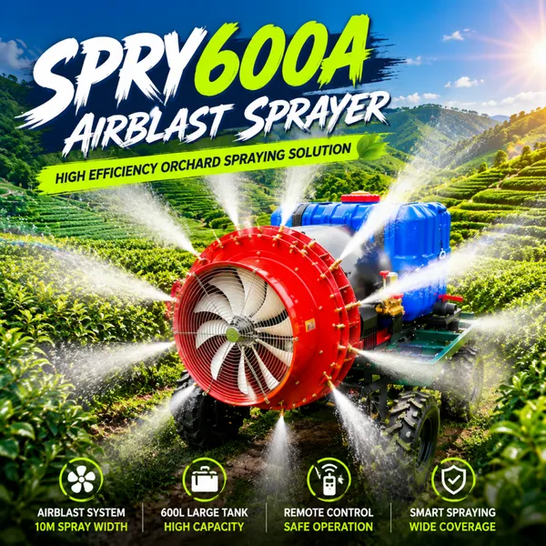 Farm Machinery Remote Sprayer 600L With Euro5 Gasoline Engine Wide Spray Coverage for Agricultural Applications SPRY600A
