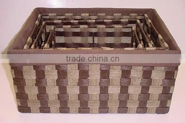 Set of 4 Paper Rope Baskets,paper Rope Basket,basket