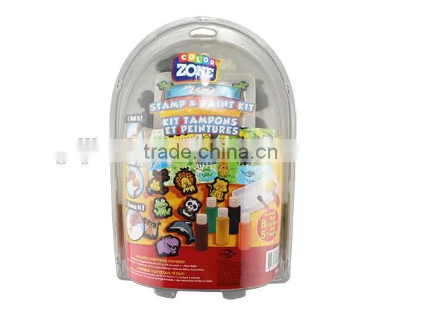 8 Multi-Sized Animal Stamps and Paint for Kids Funny Toys