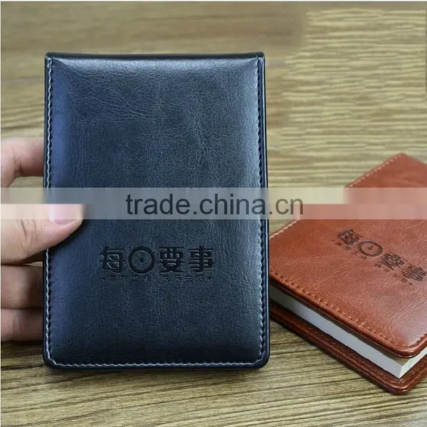 Fashion Business Hot Sale Embossed Custom Leather Notepad Holder photo-4
