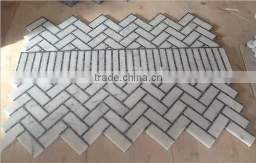 High Quality White Marble Carrara White Mosaic for Interior Decoration photo-4