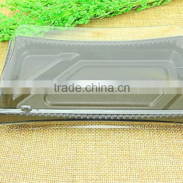 OPS Plastic Disposable Embossing Sushi Box Container Tray With Clear Lid photo-2