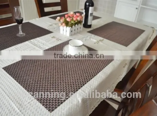 Pvc Woven Mesh Placemats /woven Pvc Placemats for Restaurants/pvc Woven Mesh Placemats