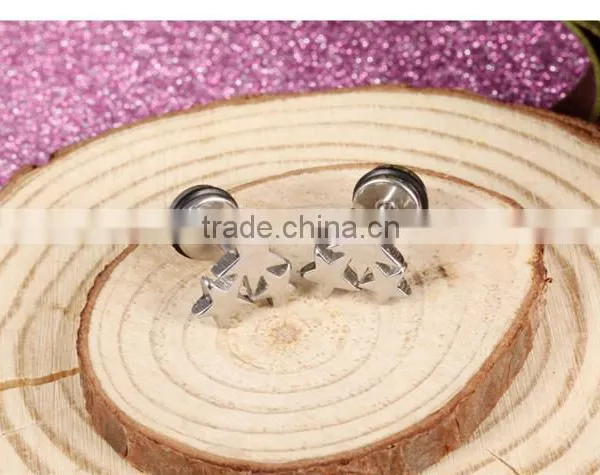 316L Jewellery for Men Factory Price Triple Star Earring photo-5