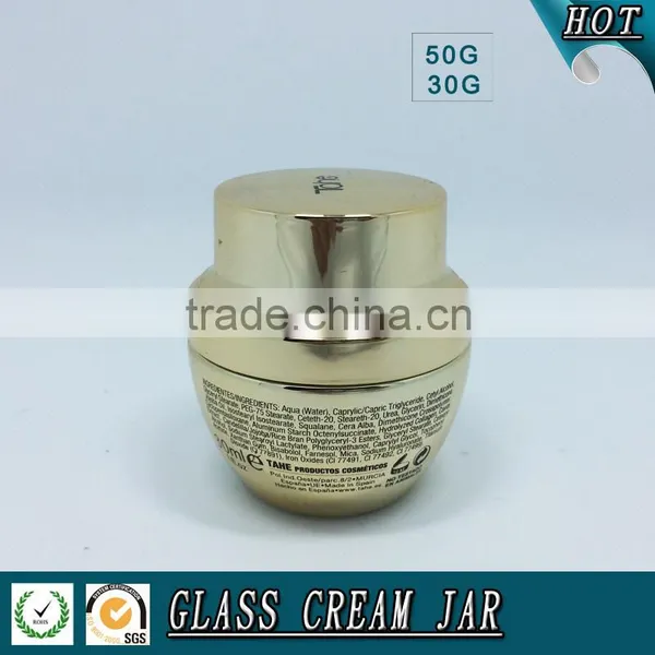 50G 30G Gold Electroplating Glass Cosmetic Jar photo-3