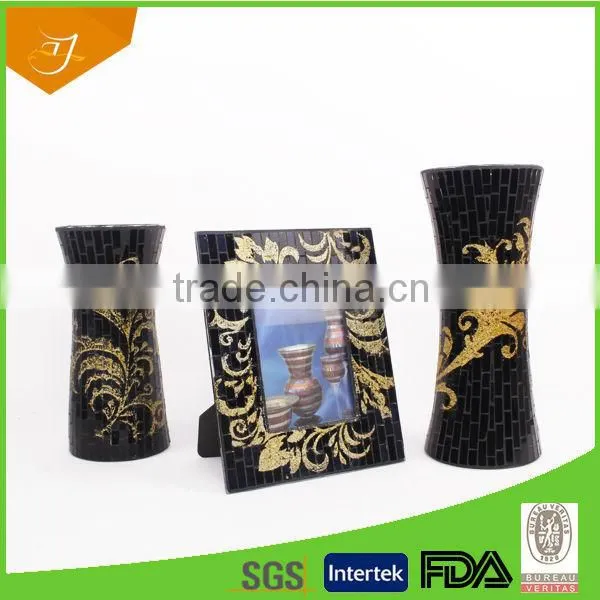 2014 Hot Hand-made Color Glass Vase Decorative Mosaic Glass 2014 Hot Vases Set photo-2