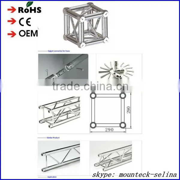 Professional Aluminum Truss With Spigot Truss Connector Lightweight Mobile Show Stage Used Box Truss