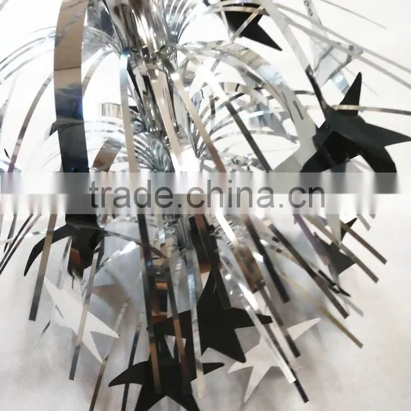 40cm High PET Silver Five-pointed Star Tree National Day Centerpiece Decoration photo-2