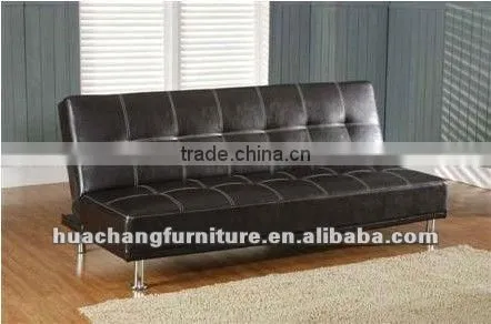 BLACK LEATHER SOFABED SF1012