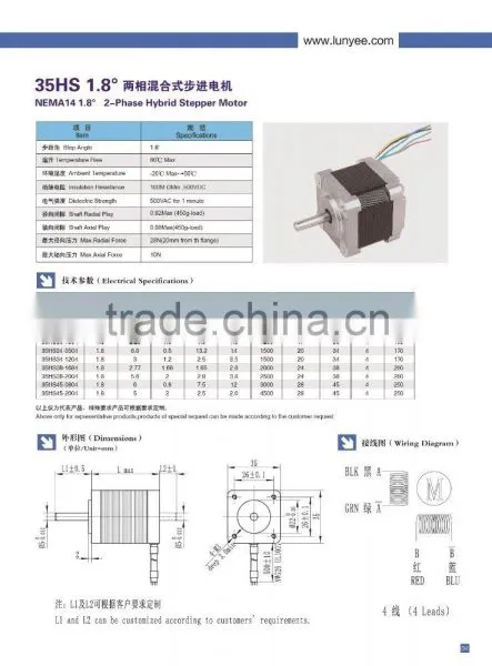 Free Sample!! Nema14 DIY CNC Router Stepping Stepper Motor 34mm 0.8A 26oz.in photo-6