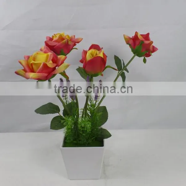 Factory Direct Sale Artificial Wedding Decoration Chinese Rose Flower for Table Certerpieces photo-3