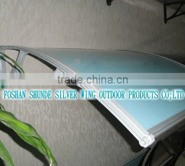 Economic Durable Easy Assembly Elegant Shade DIY Polycarbonate Aluminum Door Canopy photo-5