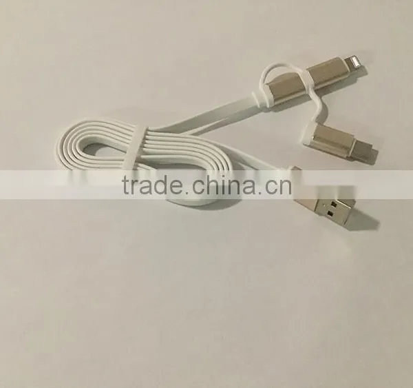 2016 Wholesale 3in1For Lighting Micro USB Type C Environmental Quick Charge Data Line Cable photo-3