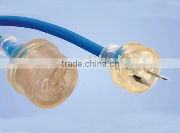 Transparent Plug With SAA Extension Cord