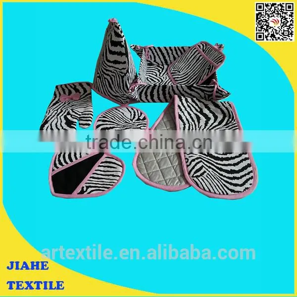 Zebra-stripe Set of Kitchen Items, Apron Ovenmitt and Hat Potholder photo-2