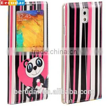 Animal Cartoon Print Oem Phone Back for Samsung Note 3 Leather Case