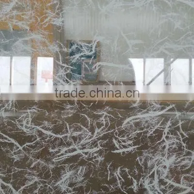 Single Tempered Glass With Ceramic Silkscreen Print Design
