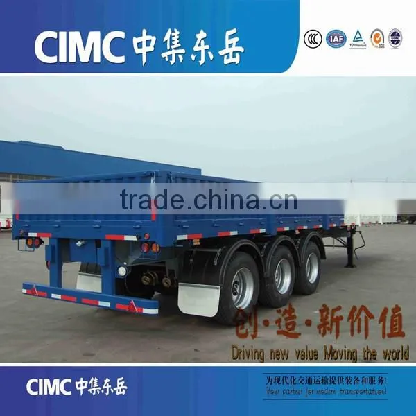 CIMC Triangle Tyre Dropside Platform Transportation Trailer Angola photo-2