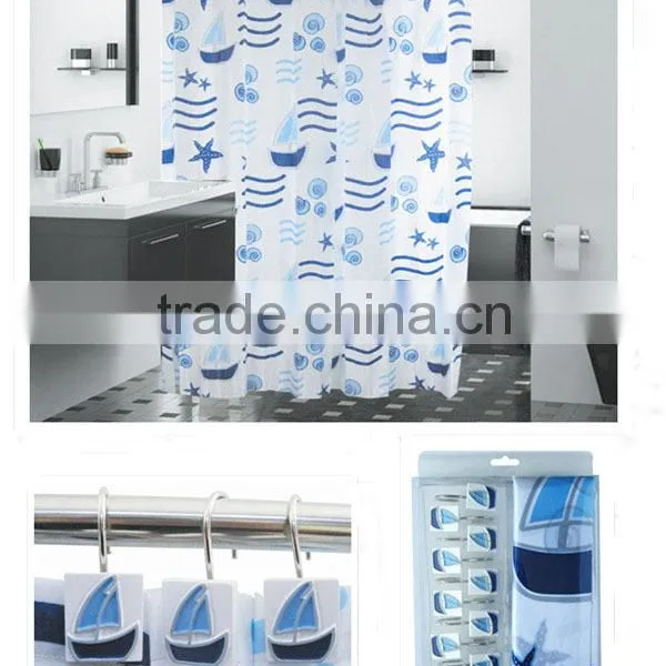 Factory Can Supply Directly Lovely Shower Curtain Waterproof;hand Crafted Shower Curtain photo-5