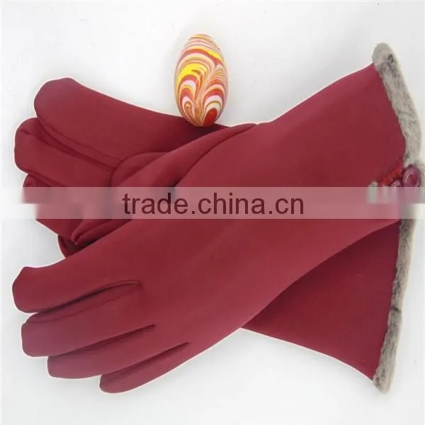 Low Price Elastic Warm Winter Fabric Gloves photo-2