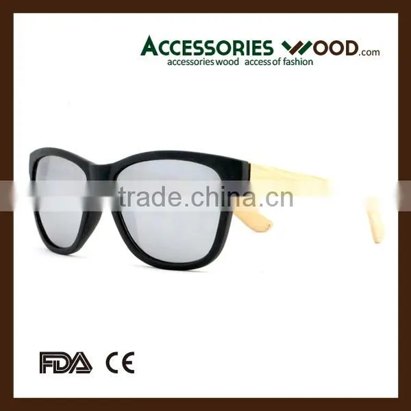 Smoke,Blue,Red,Green,Yellow,Purple,Brown Lenses Color and Bamboo/wood Arms Material Sunglasses photo-3