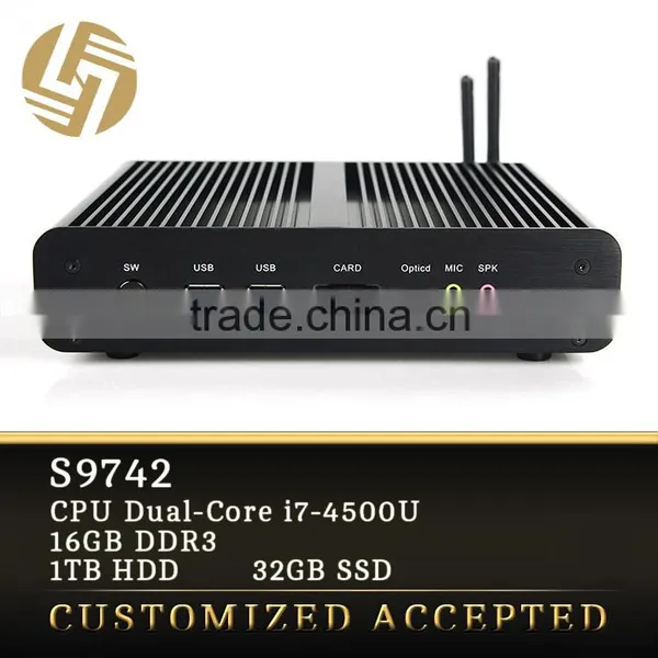 New Products 2016 I7 High Quality Ultra Low Power Mini Fanless pc