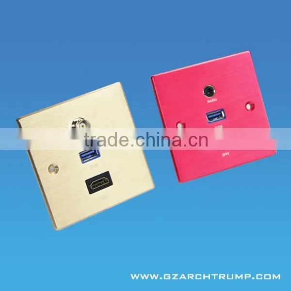 Aluminium European Wall Socket and Switch for Conference Room photo-4