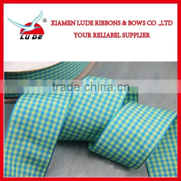 Wholesale Colorful Cheched Ribbon Roll for Gift Packing photo-3