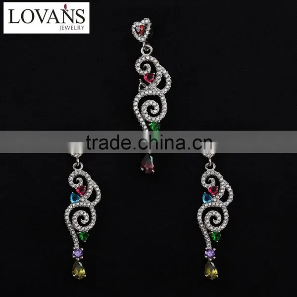 Manufacturers In China Imitation Jewelry Set Sterling Silver Guangzhou Wholesale Market TZ-0194 photo-3