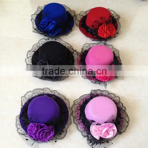 2016 Top Sale Handmade Carnival Glitter Girl Mini Top Hat photo-6