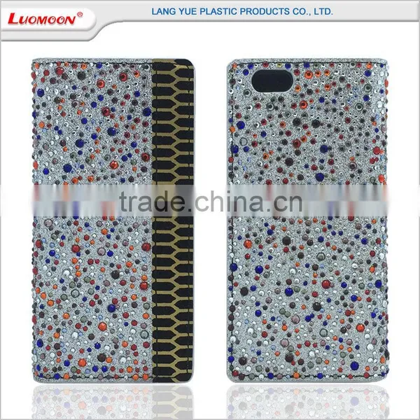 Wholesale Mobile Phone Accessories Diamond Leather Flip Wallet Case for Samsung Galaxy j7 photo-3