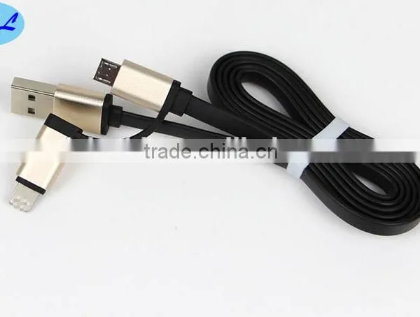 Two-in-one Usb Cable Male to Micro 5pin to I5/I6 With Aluminum Shell photo-2