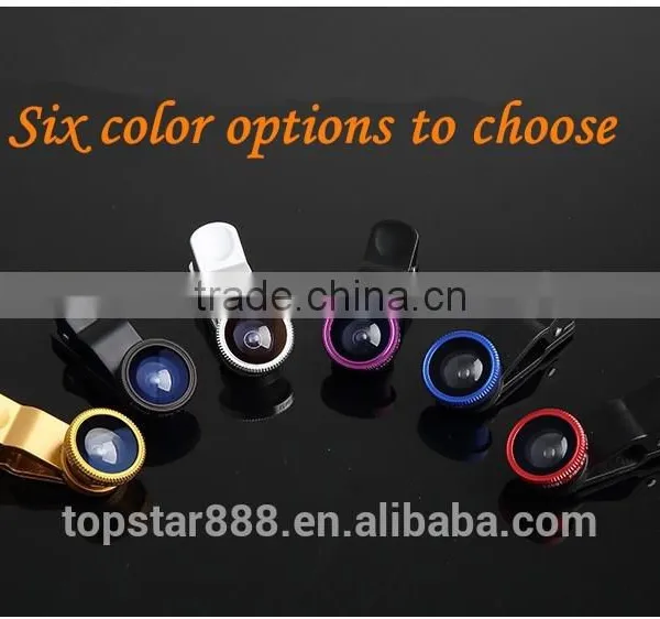 2015 Factory-direct Price Universal Clip 3 in 1 Lens for Mobile Phone Fisheye Lens, Wide Angle Lens, Micro Lens. photo-4