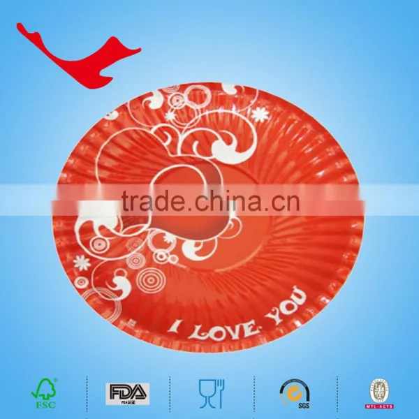 Wedding Decorations Disposable Tableware of Printed Paper Plate photo-5