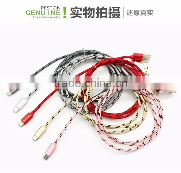 Lighting Usb Cable Nylon Woven USB Cable for I6 Phone Accessory Cable photo-2