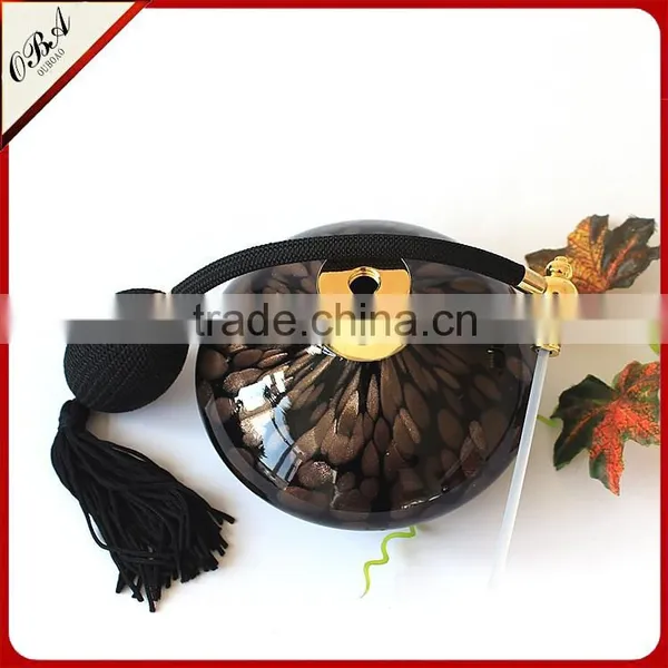 High-grade European and American Series Glass Airbag Pump Perfume Bottle & Empty Big Capacity Black Gold Point Decation Bottle photo-2